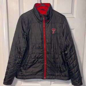Men’s XL Texas Tech Under Armour Black/Red Puffer. Excellent condition.